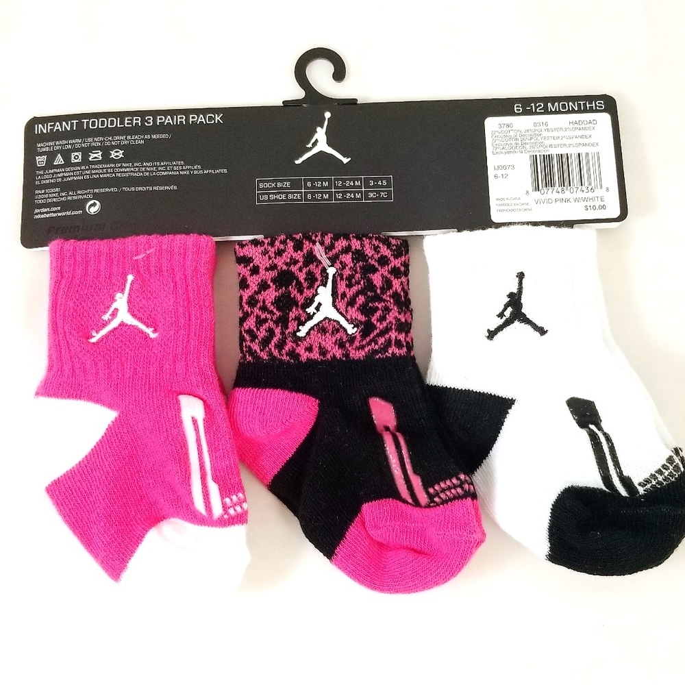 NEW NIKE JORDAN INFANT TODDLER SOCK PACK - Baby - Picture 4 of 6